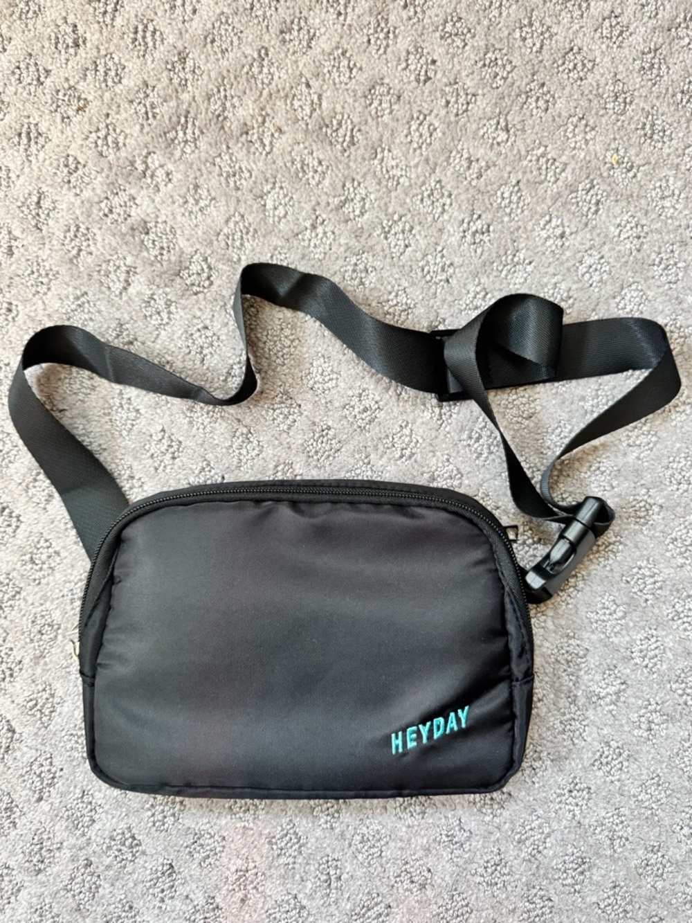 Heyday Member Exclusive Black Belt Bag with Stitched Logo 🖤